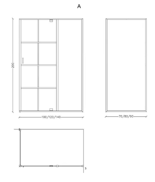 WAVE - Corner glass shower cabin with pivot door by Park Avenue - view 3